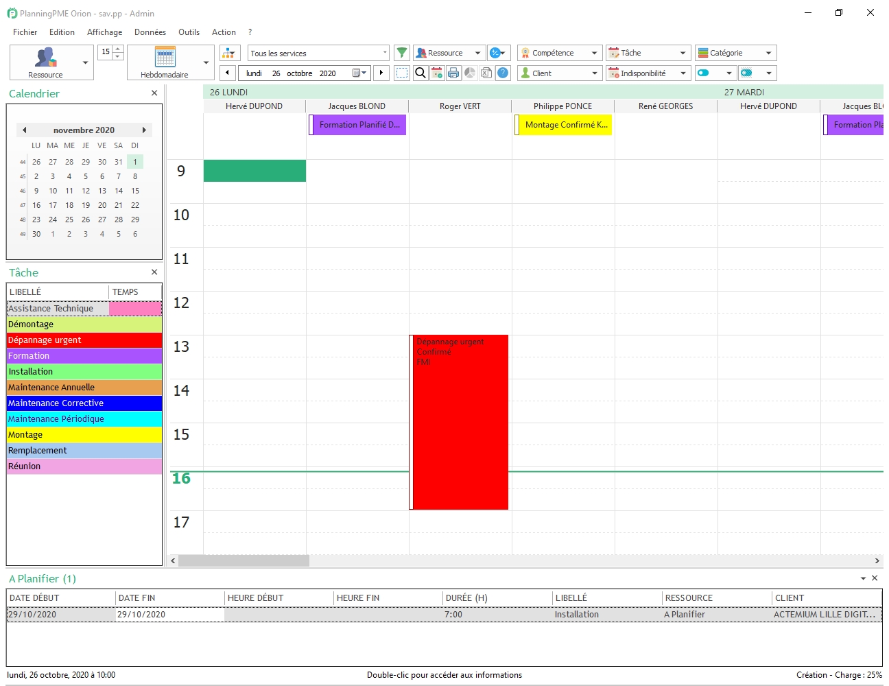 Plano de trabalho semanal