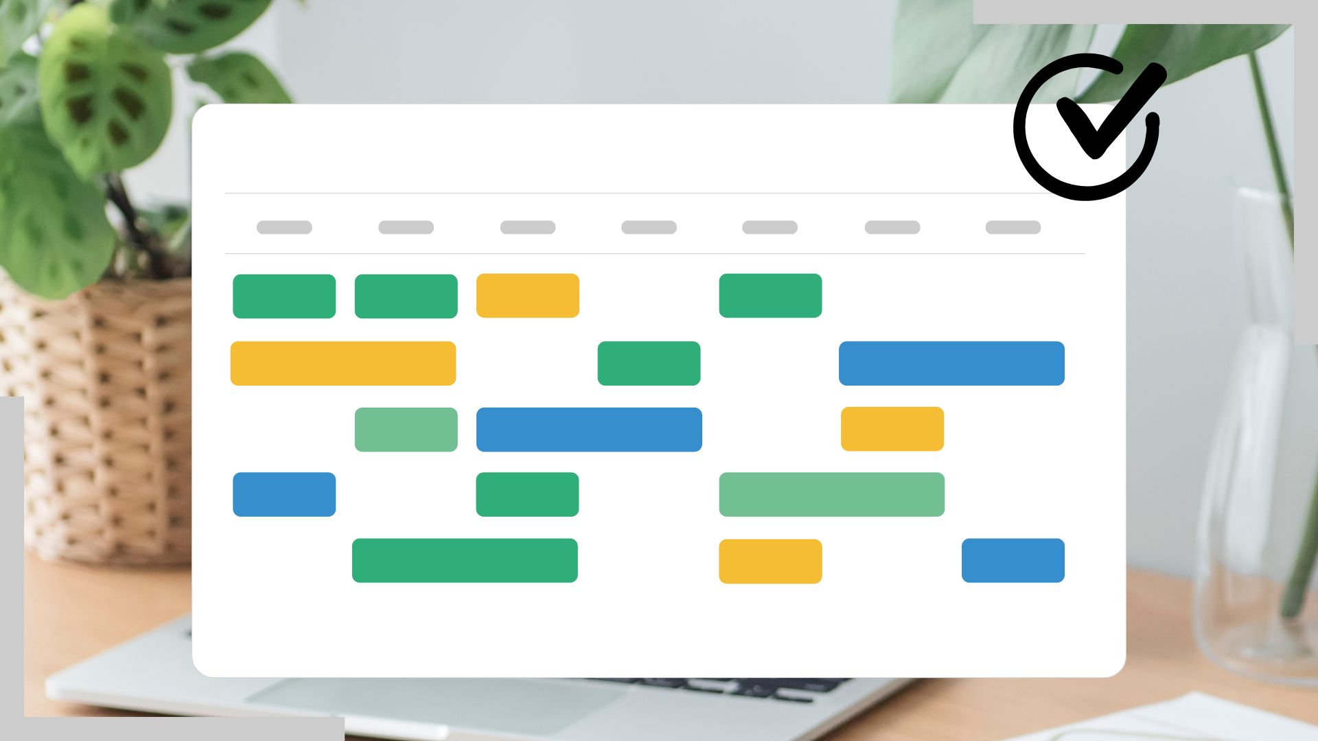 	Ilustra��o de um planeamento semanal organizado com tarefas coloridas de segunda a domingo
